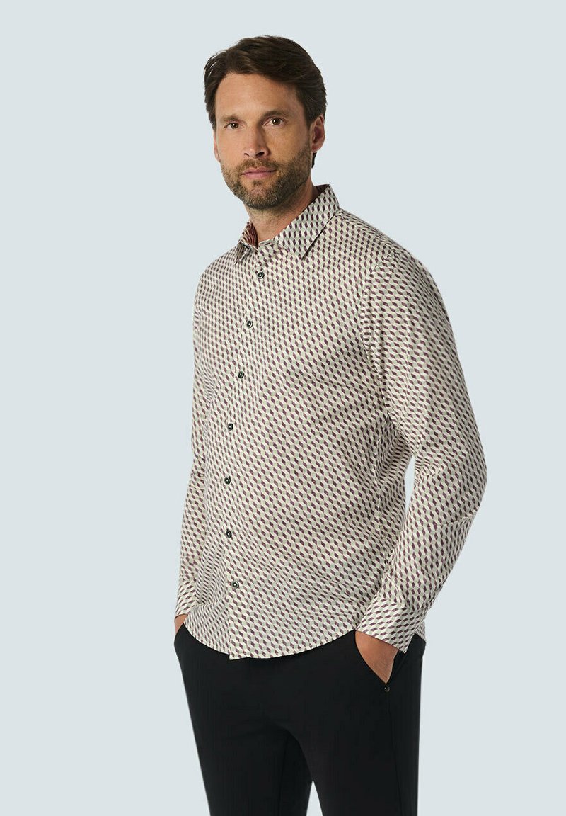 NO EXCESS WITH GRAPHIC PATTERN - STYLISH FOR WINTER - Overhemd - aubergine