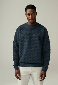 Next TEXTURE CREW  - Mikina - mottled blue