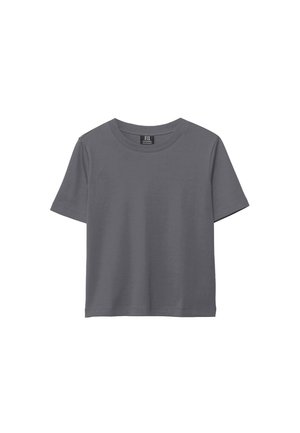 Stradivarius, BASIC REGULAR FIT T-SHIRT 06516883 - T-shirt basic - grey