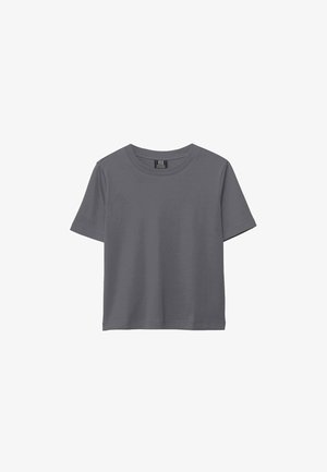 Stradivarius, BASIC REGULAR FIT T-SHIRT 06516883 - Základné tričko - grey
