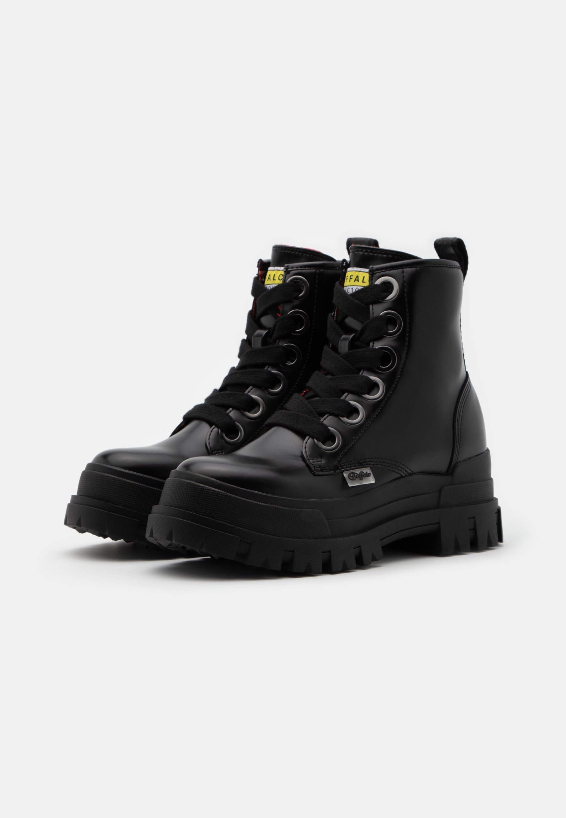Buffalo ASPHA LACE UP HI - Platform ankle boots - black - Zalando