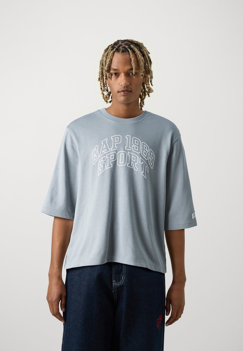 GAP FASHION LOGO CREW - Triko s potiskem - pilot grey