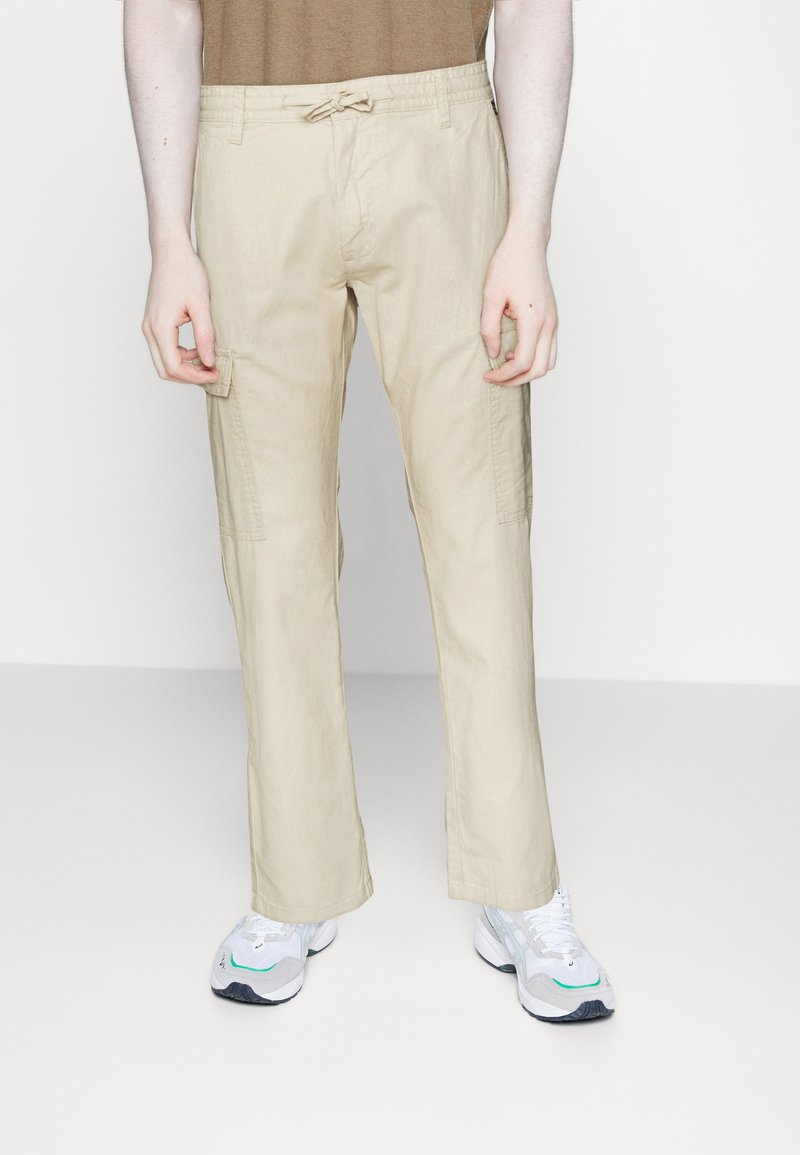 Indicode Heren Leonardo Cargo Pants | Cargobroek van linnen & katoen Black M