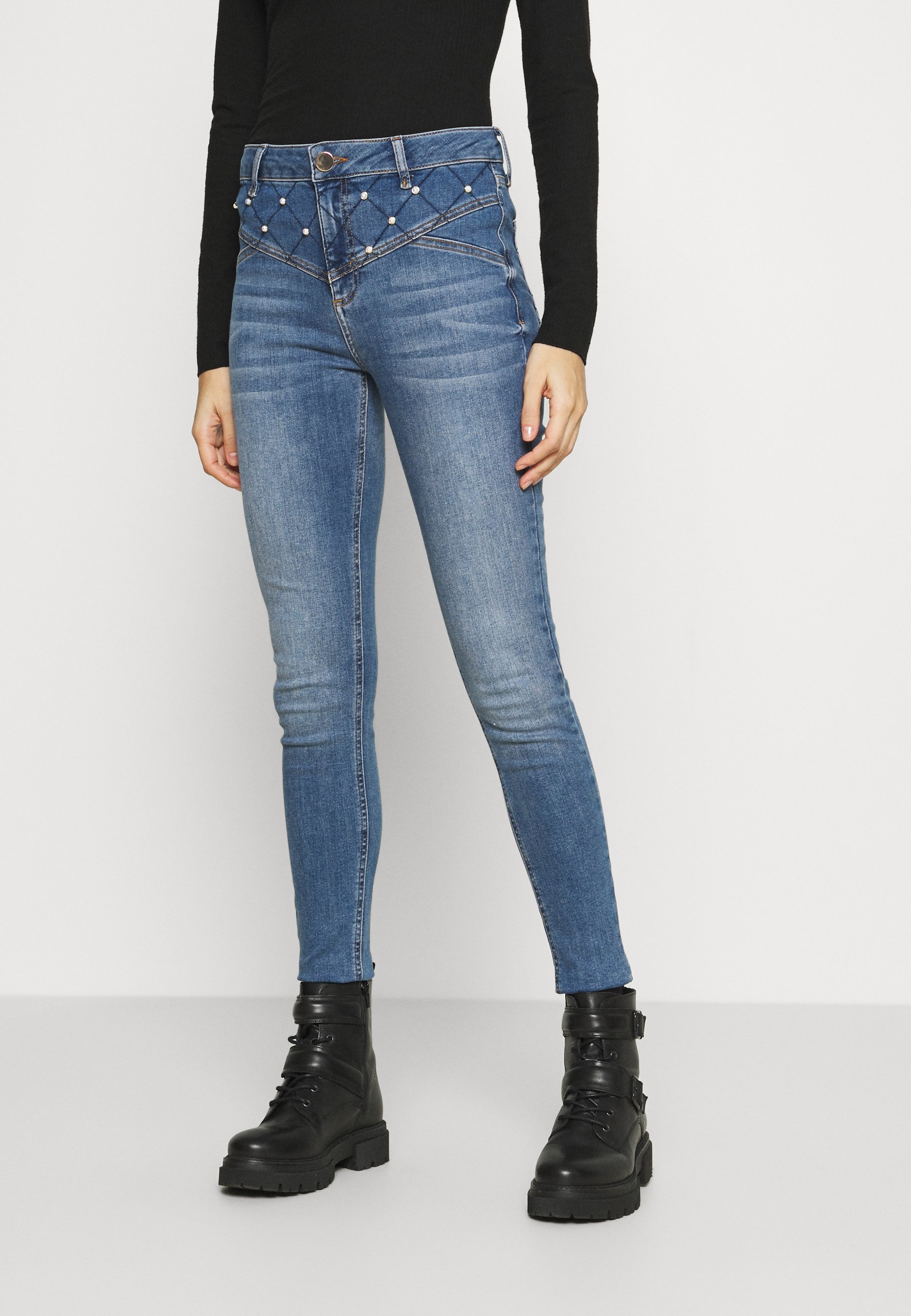 River Island Jeans Skinny Fit Blue Denim Blauw Denim Bluedenim Zalando Nl