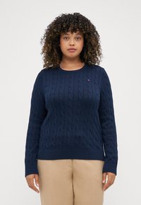 Tommy Hilfiger Curve CABLE - Pulover - dark night navy