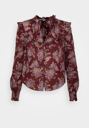 Veronica Beard HOPKINS - Gombos blúz - brick/multi