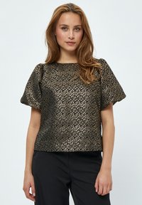 Minus - MIGABRIANNA BLOUSE - Blus - black/gold Miniatyrbild 1