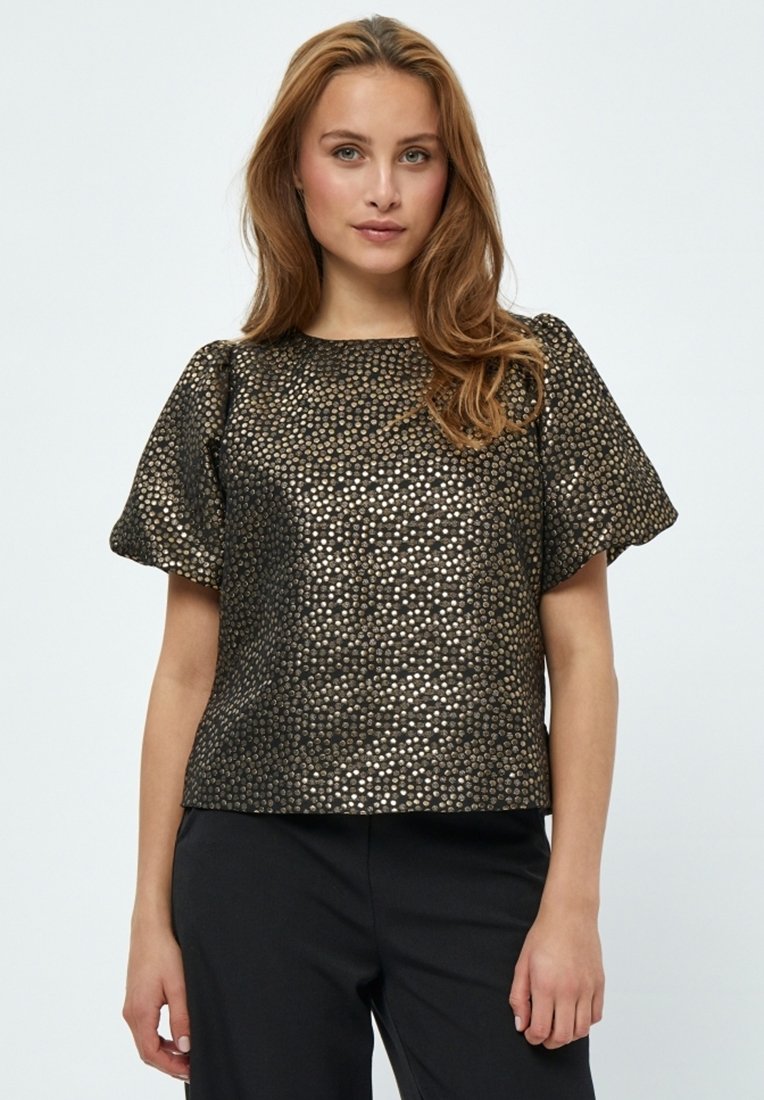 Minus - MIGABRIANNA BLOUSE - Blus - black/gold, Förstora