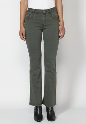 BELL  - Bootcut-teksad - kaki   khaki