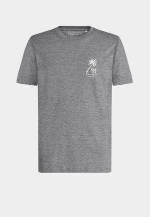 TOM TAILOR DENIM, FINE STRIPE PRINTED T-SHIRT - T-shirt con stampa - black