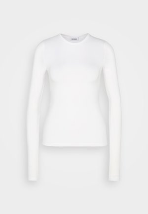 Weekday SLIM FITTED LONG SLEEVE - Long sleeved top - white