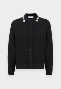WILLEM STRUCTURE CARDIGAN - Adīta jaka - black