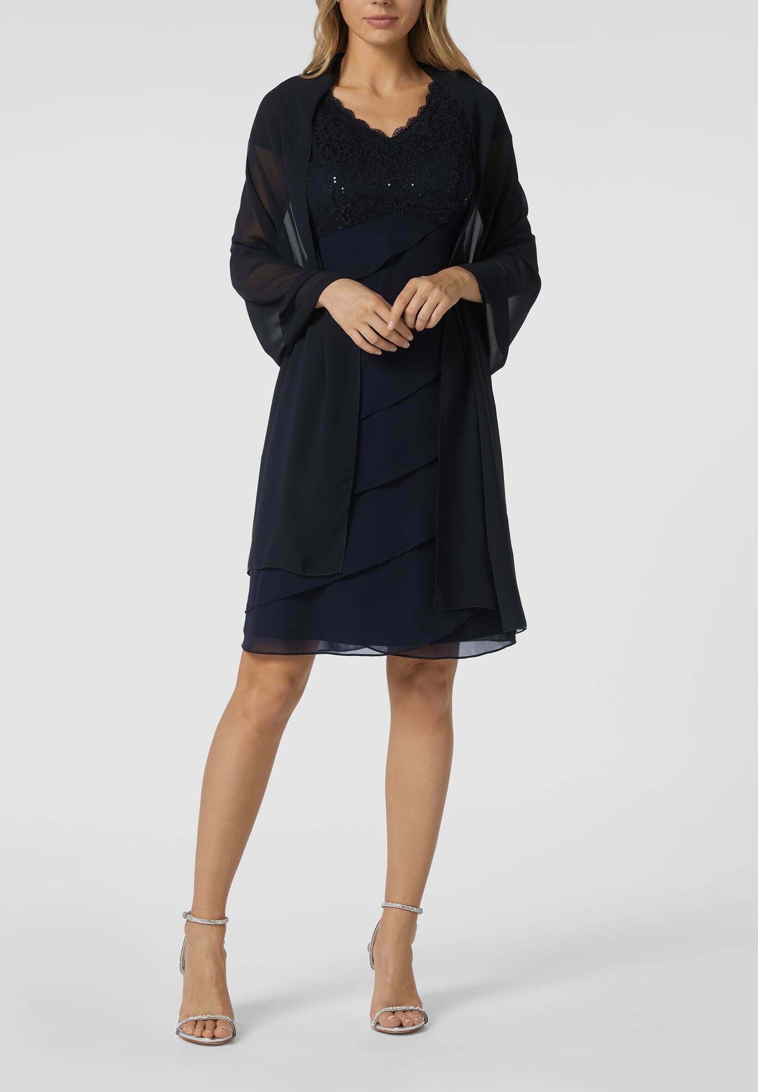 Christian Berg Cocktailkleid/festliches Kleid - marineblau  meliert/dunkelblau meliert - Zalando.de