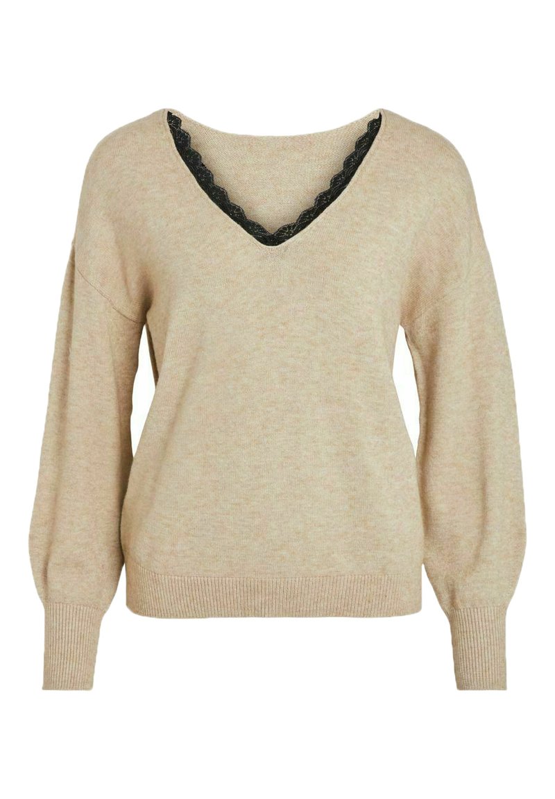 Damen Strickjacken | Vila VIRIL Strickpullover natural melange/beige - GW13874 Damen Strickjacken | Vila VIRIL Strickpullover natural melange/beige - GW13874