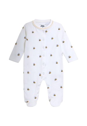 JoJo Maman Bébé, REGULAR FIT -  EMBROIDERED - Grenouillère - white bee