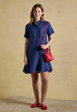 Joules, REGULAR FIT - THEA SHIRT DRESS WITH BIAS HEM FRILL . - Skjortekjole - navy