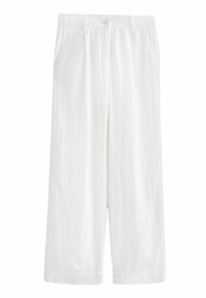 BLEND WIDE LEG - Stoffhose - white