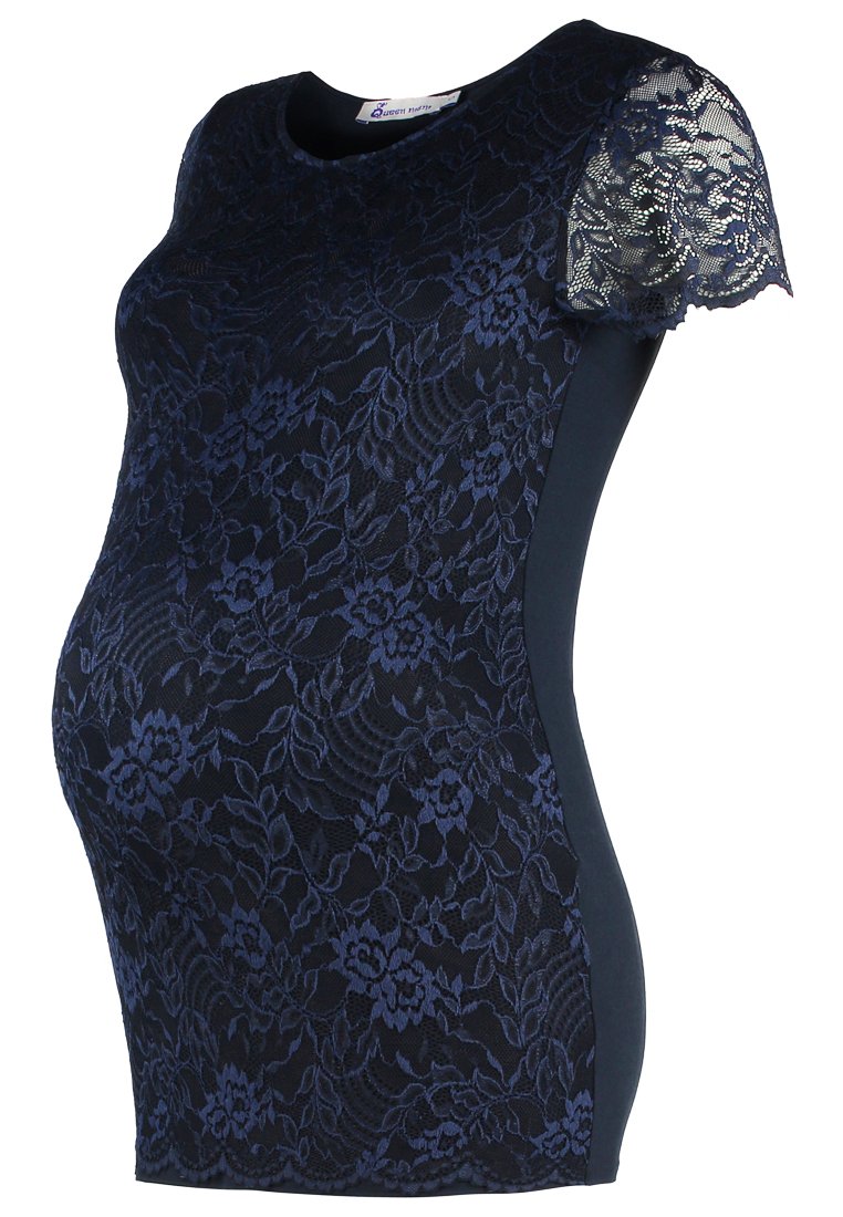 Queen Mum T-shirt print donkerblauw