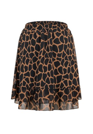 Cloud 5ive, TIERED SKIRT - Falda acampanada - black brown