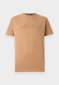 CREW NECK - T-shirt print - camel
