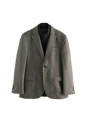 REGULAR FIT HERRINGBONERICH HYBRID WITH INTERNAL GILET   - Sako - taupe