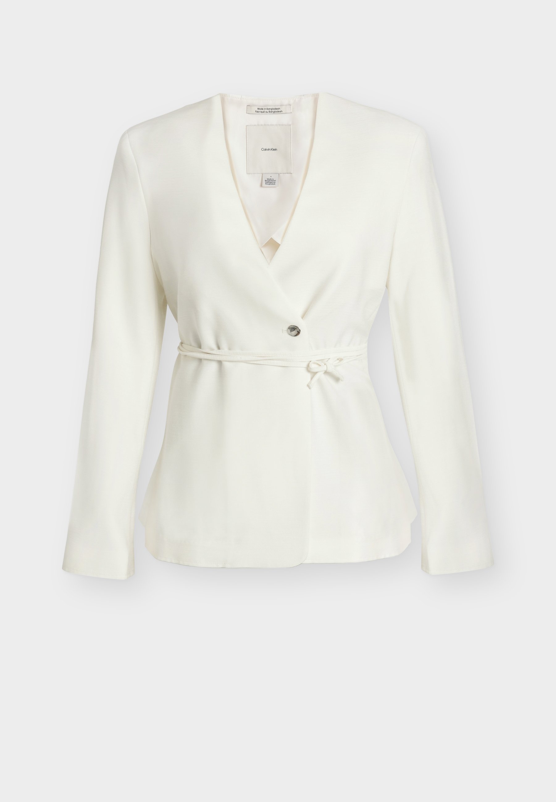 Calvin Klein TEXTURED SHINE BLAZER - Blejzr - tofu