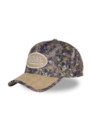 Von Dutch, CASQUETTE BASEBALL IMPRIMÉE NATURE AVEC PATCH REAL KAMO03 - Casquette - beige