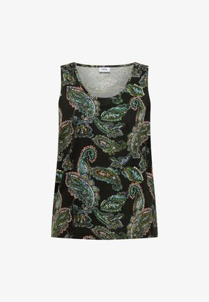 Cecil, TOP WITH GERUNDETEM V-NECK AND FLECHTDETAIL - Top - raw khaki