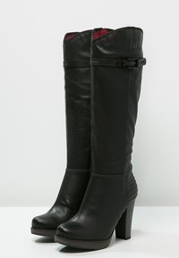 s.Oliver Stivali con i tacchi - black