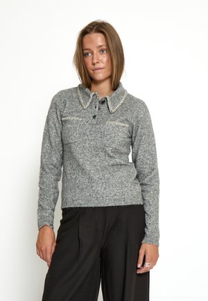 Svetrík - steel grey mel.