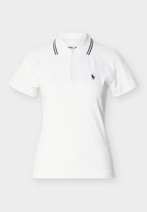 HALF ZIP - Polo majica - ceramic white/refined navy