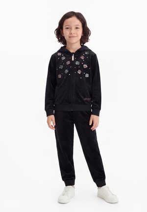 Guess, TODDLER KIDS HOODED CHENILLE ACTIVE SET - Tracksuit - jet black