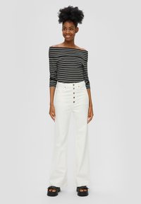 QS OFF-SHOULDER  - Langarmshirt - schwarz