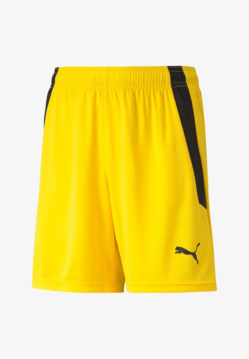 Puma TEAMLIGA - Kurze Sporthose - gelbschwarzgelb