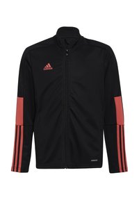 adidas Performance TIRO ESSENTIAL T - Sweater met rits - schwarzrot