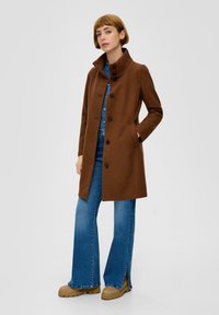 s.Oliver MANTEL MIT TWILL STRUKTUR - Mantel - zimt