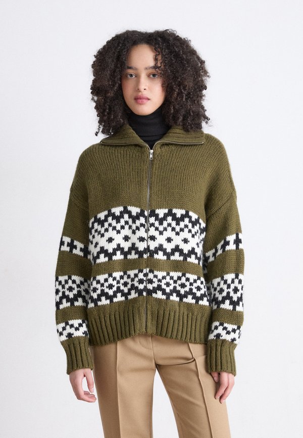 CRASH BJORK CARDIGAN - Cardigan - martini olive