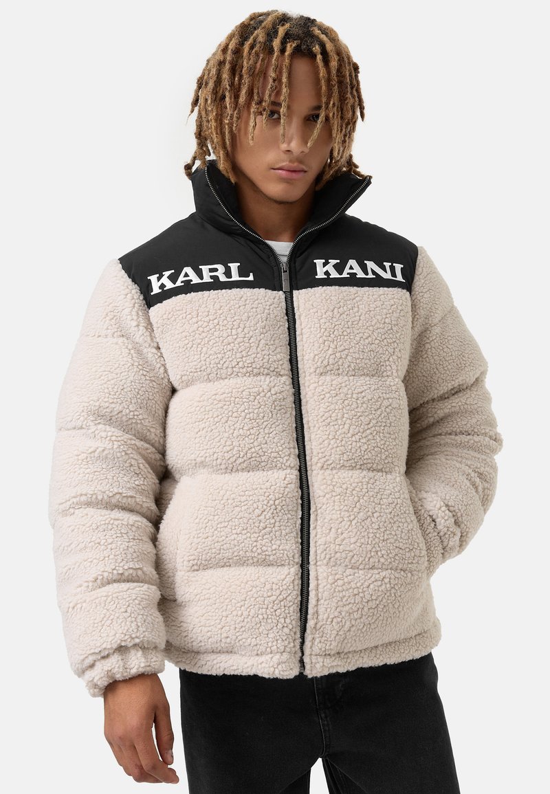 Karl Kani - RETRO PUFFER JACKET  - Zimní bunda - light sand, Zvětšit