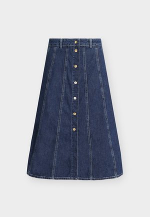 GANT, FLARED SKIRT - Τζιν φούστα - dark blue worn in