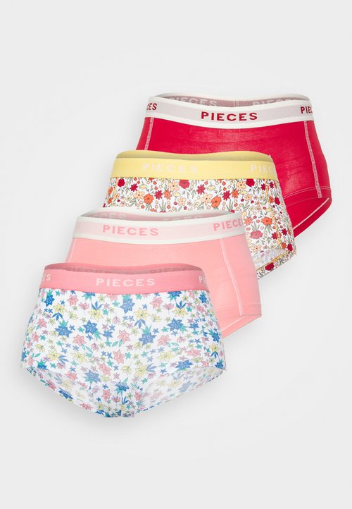 PIECES Damen Boxershorts 4er Pack - Bequeme Hipster Aus Bio-Baumwolle