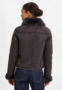 Marie Lund Kunstlederjacke - anthrazit