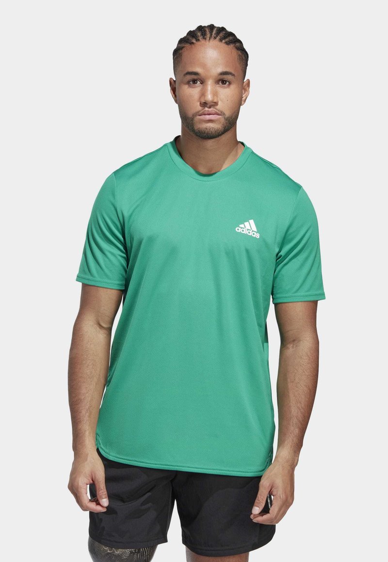 adidas Performance Sports Tshirt court green white/green Zalando.co.uk