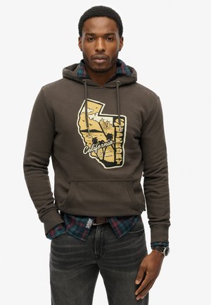 VINTAGE TRAVEL - Kapuzenpullover - bison black