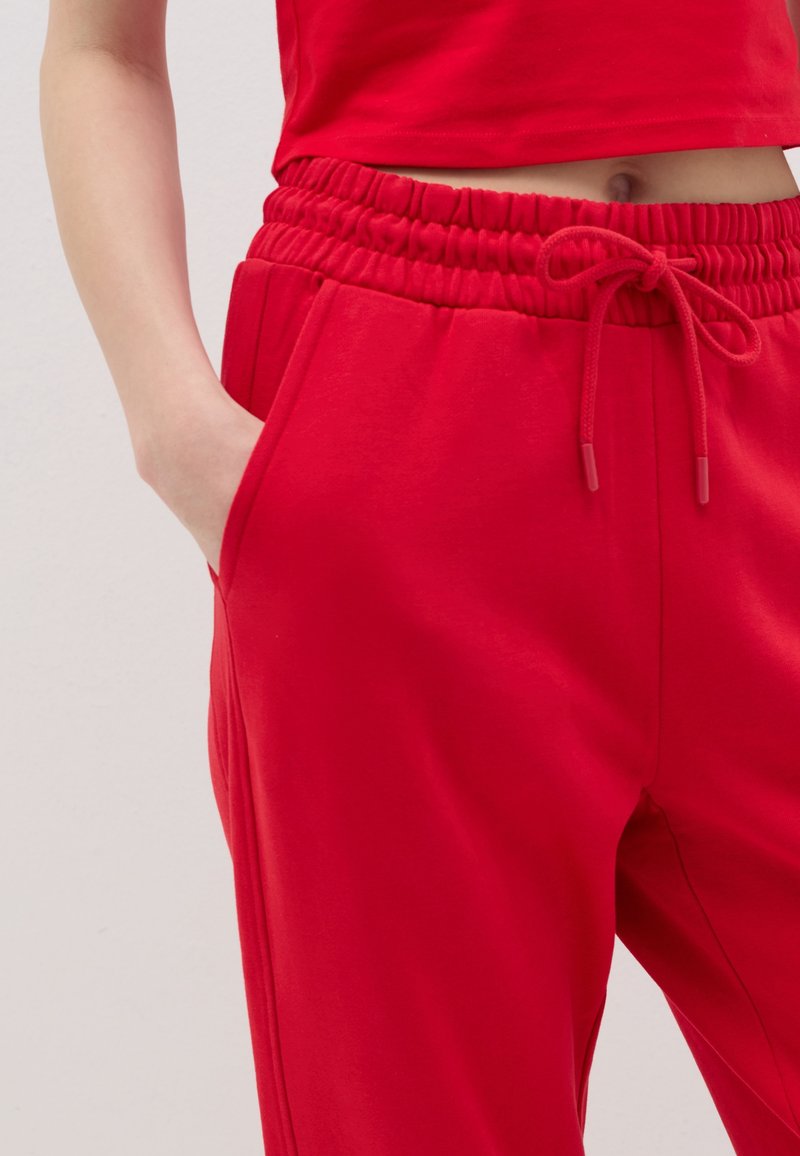 Bretelle arancioni per pantaloni da lavoro con bottoni e clip, arancione, taglia unica