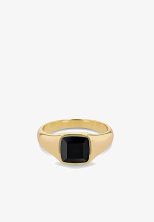 Common Lines, ONYX CUSHION SIGNET RING - Ring - gold-coloured