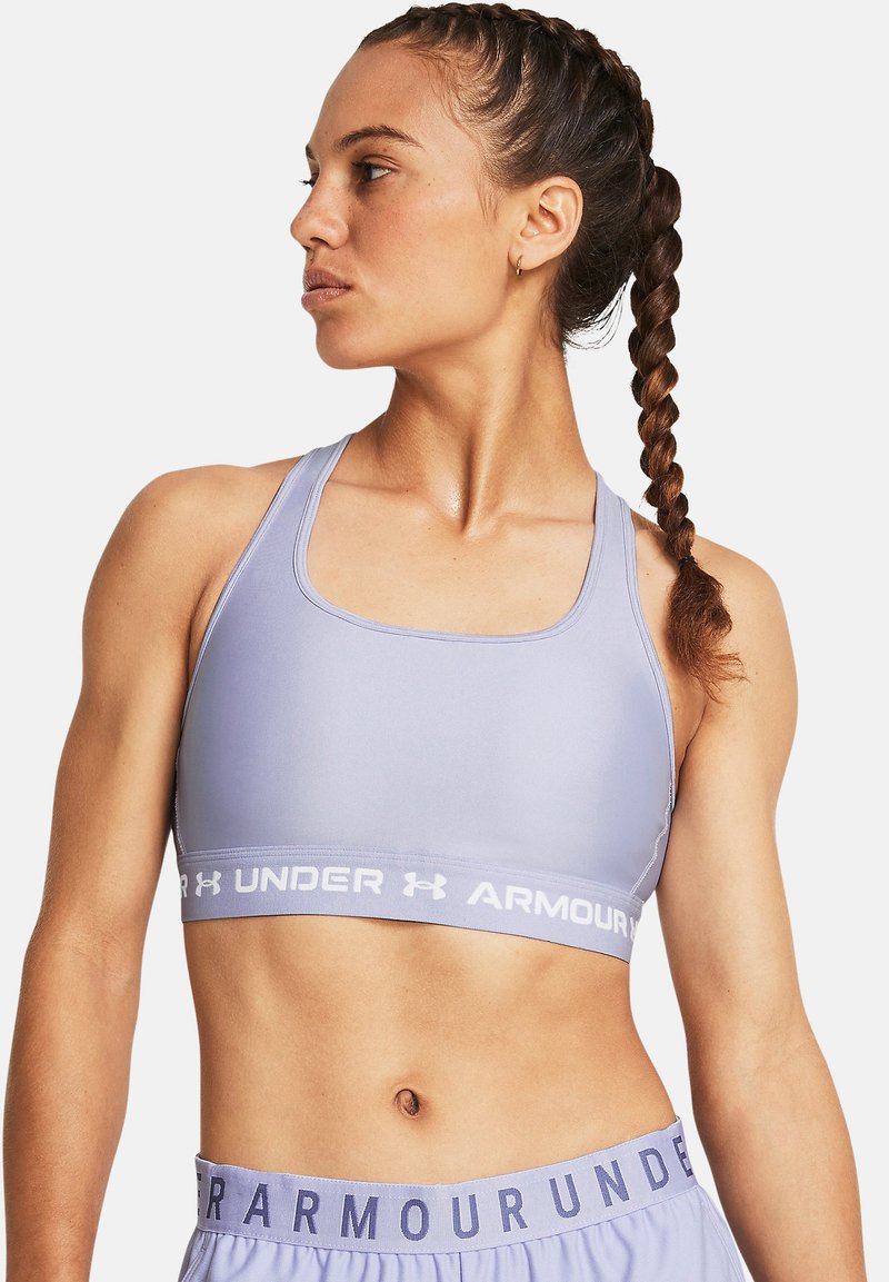 Under Armour CROSSBACK MID  - Športni modrček s srednjo podporo - celeste / celeste / white