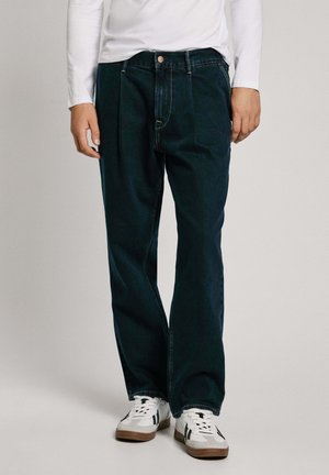 PLEATE - Relaxed fit jeans - 11oz blue black rigid denim