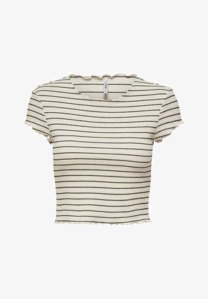 CROPPED FIT - Camiseta estampada - antique white