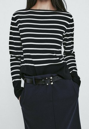 Langærmet T-shirt - blue-black denim