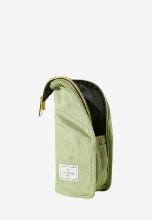 THE FLAT LAY CO. STANDING BRUSH CASE - Wash bag - sage green velvet